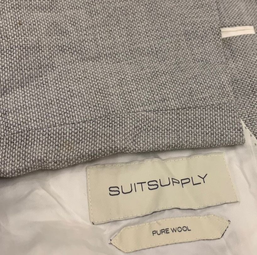 Suitsupply Havana pure wool Vitale Barberis Canonico gray jacket blazer 42R 44R