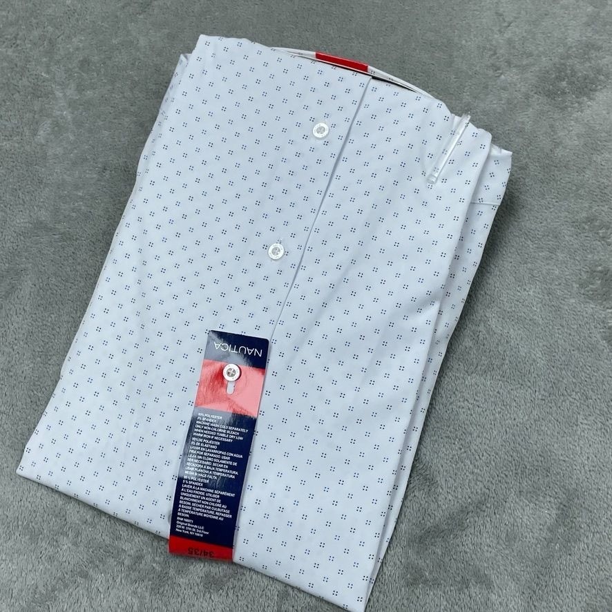 Nautica Slim Fit Mens Performance Stretch Dress Shirt White M a1244