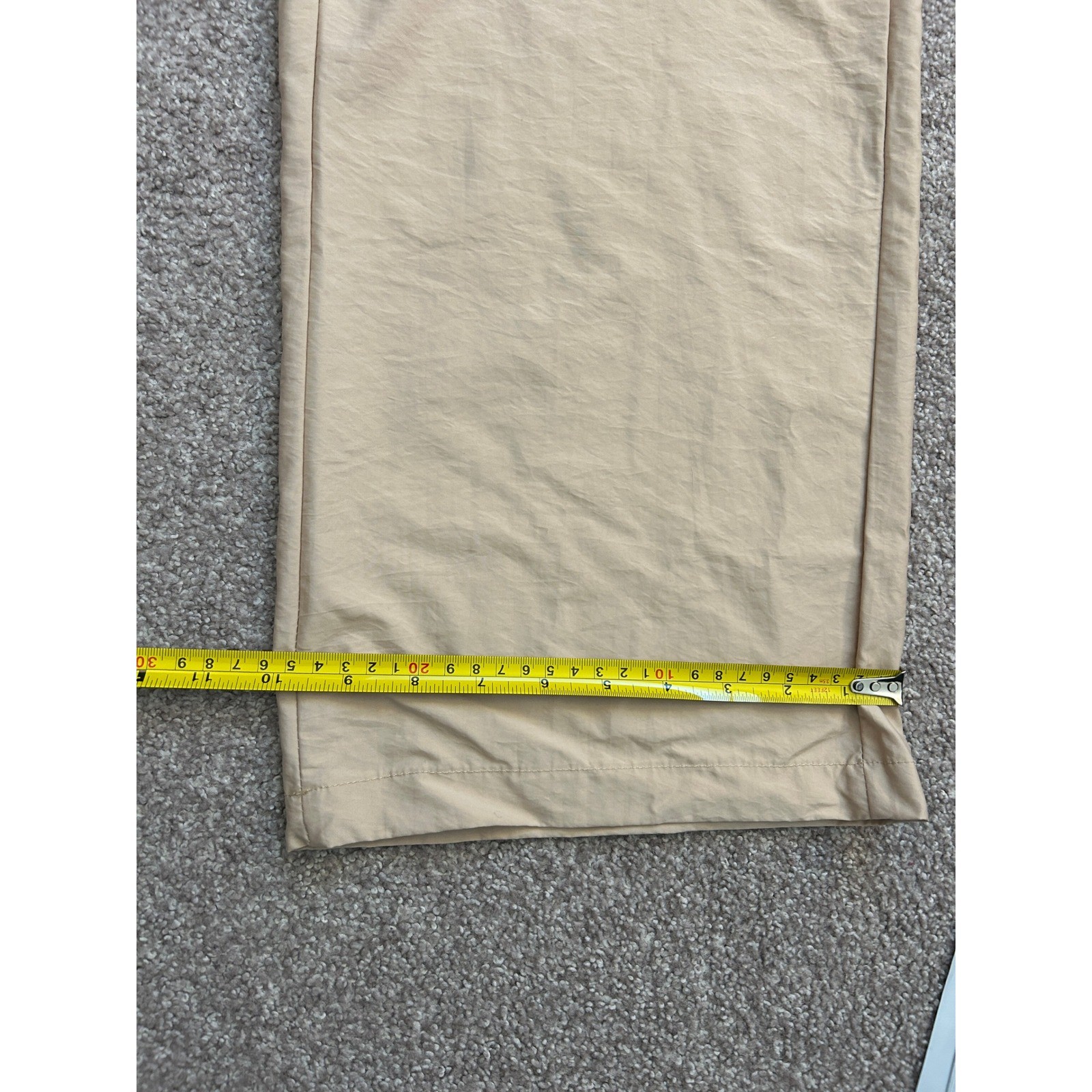Vintage Cargo Pants Womens Large Tan Excellent Wide Leg Utility Gorpcore