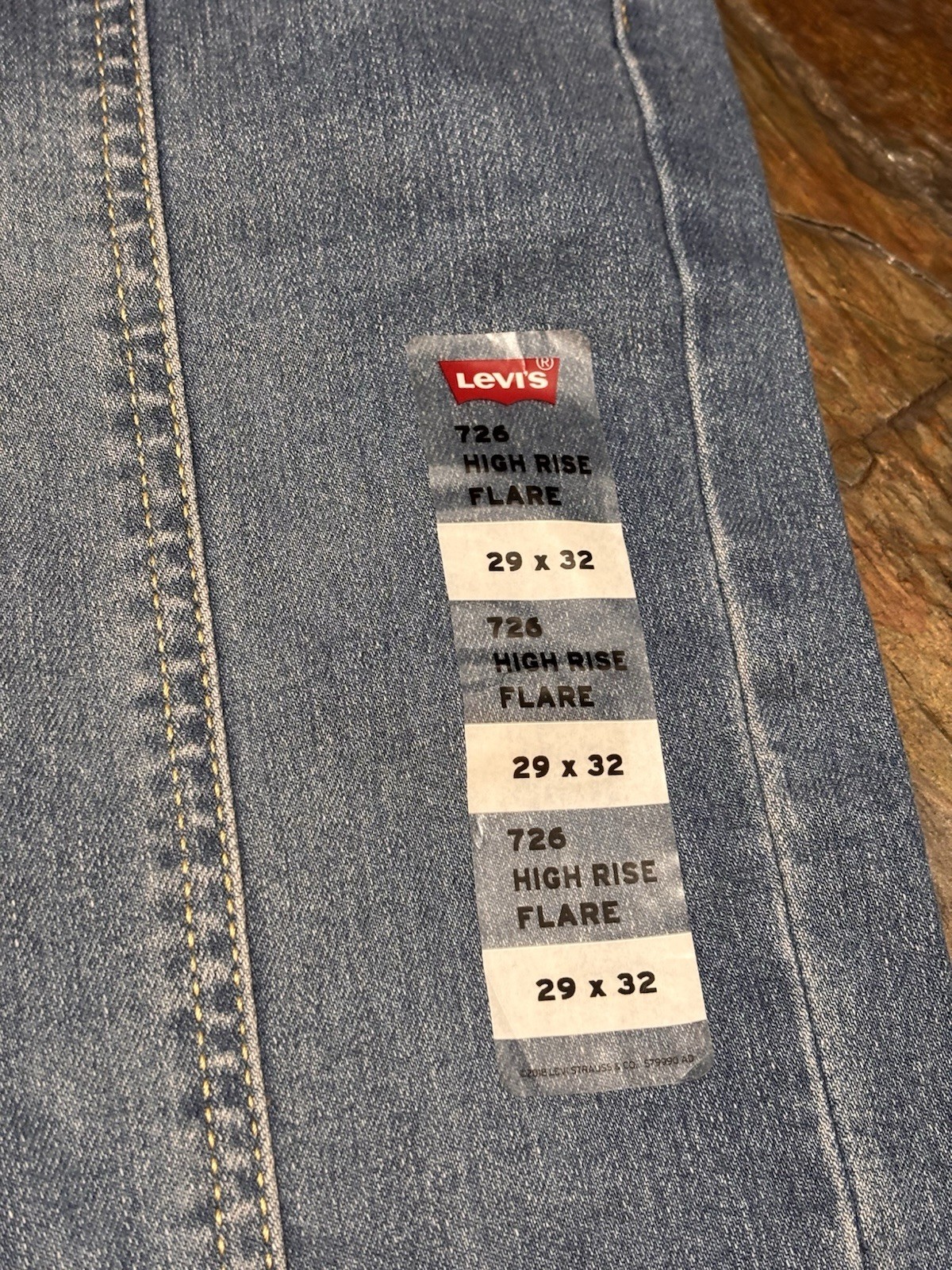 Levi’s 726 High Rise Flare Jeans Split Hem Medium Wash Women’s 29 X 32 Y2K Boho