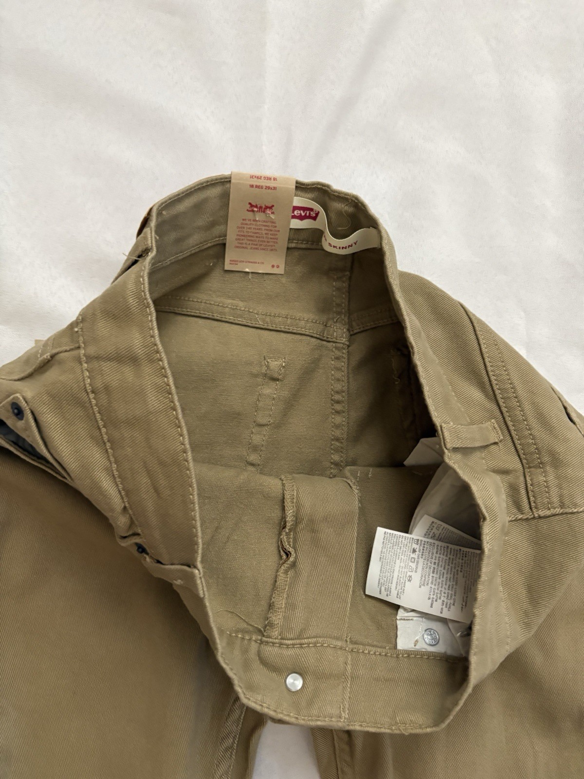 NEW Levis Boys 510 Skinny Performance Stretch Jean Size 18 REG 29 x 31 Levis Tan