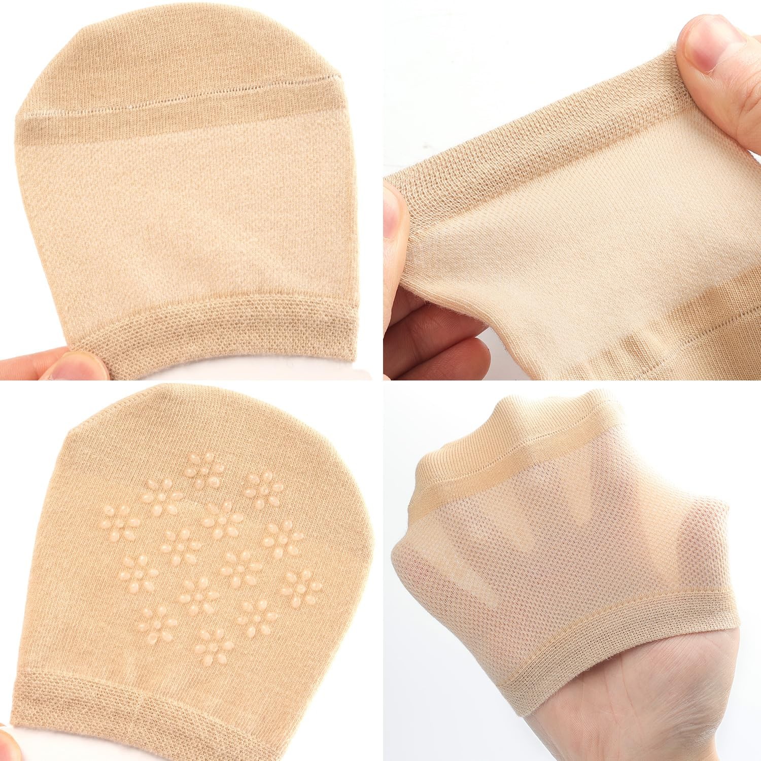 8× Toe Topper Socks for Mules No Show Half Toe Covers Non Slip Liner Socks USA