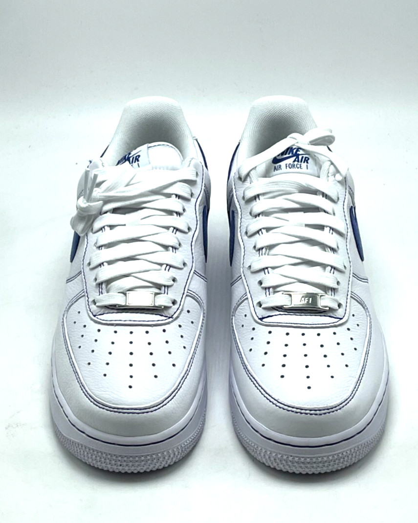 *NEW* MEN Nike Air Force 1 ’07 LV8 White / Deep Royal Blue (HQ2037 100) 👍