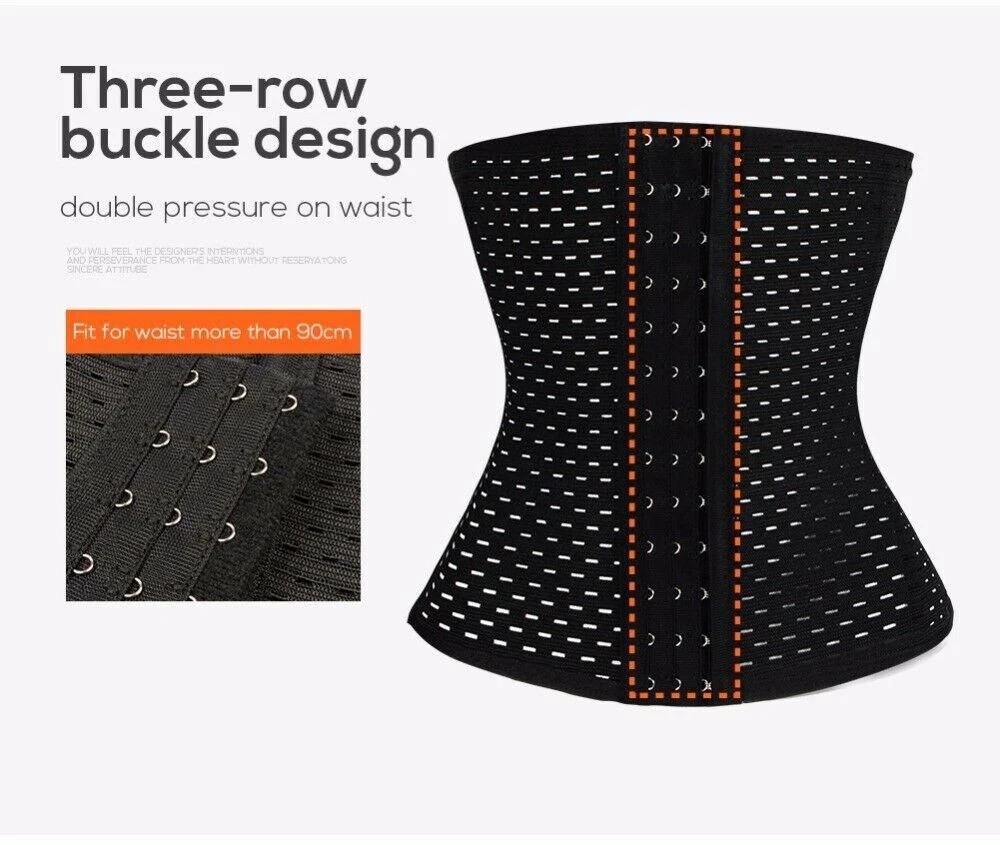 Waist Trainer Corset Shapewear Waist Cincher Hook & Eye Breathable