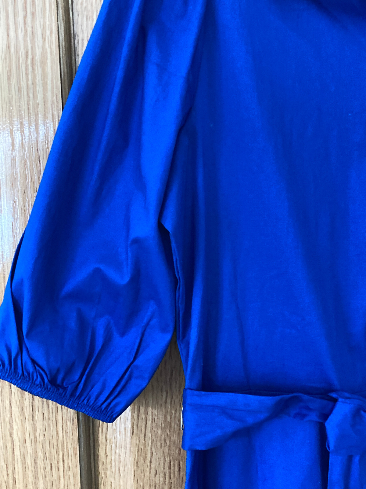 NWT CIVICO 51 Made In Italy Cotton Poplin Button Down Maxi Dress Sz L Blue