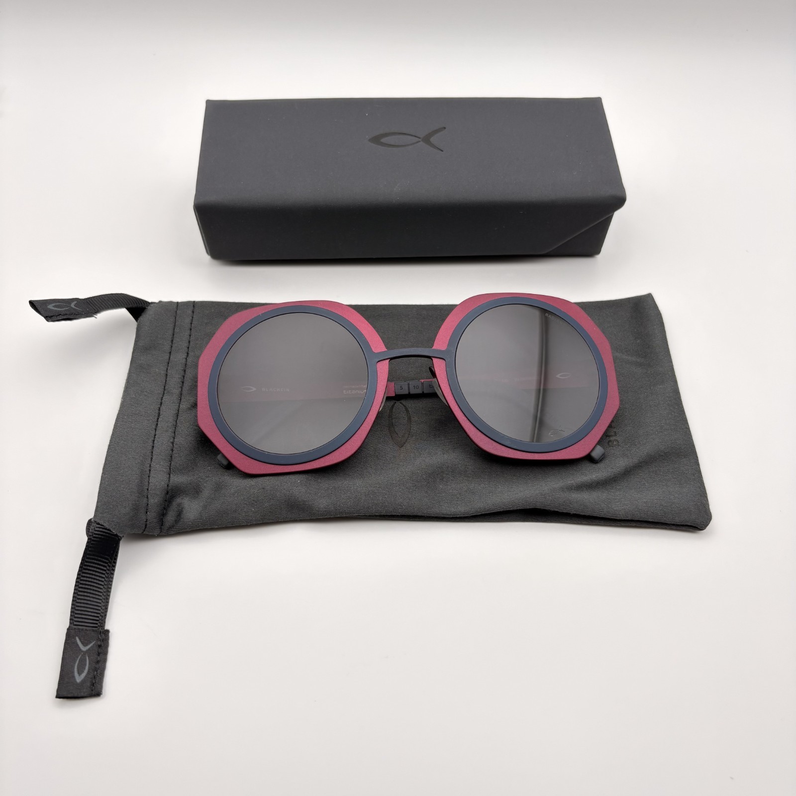 NEW Blackfin Coral Cove BF871 1049 Blue Red Titanium Italy Sunglasses 51-28