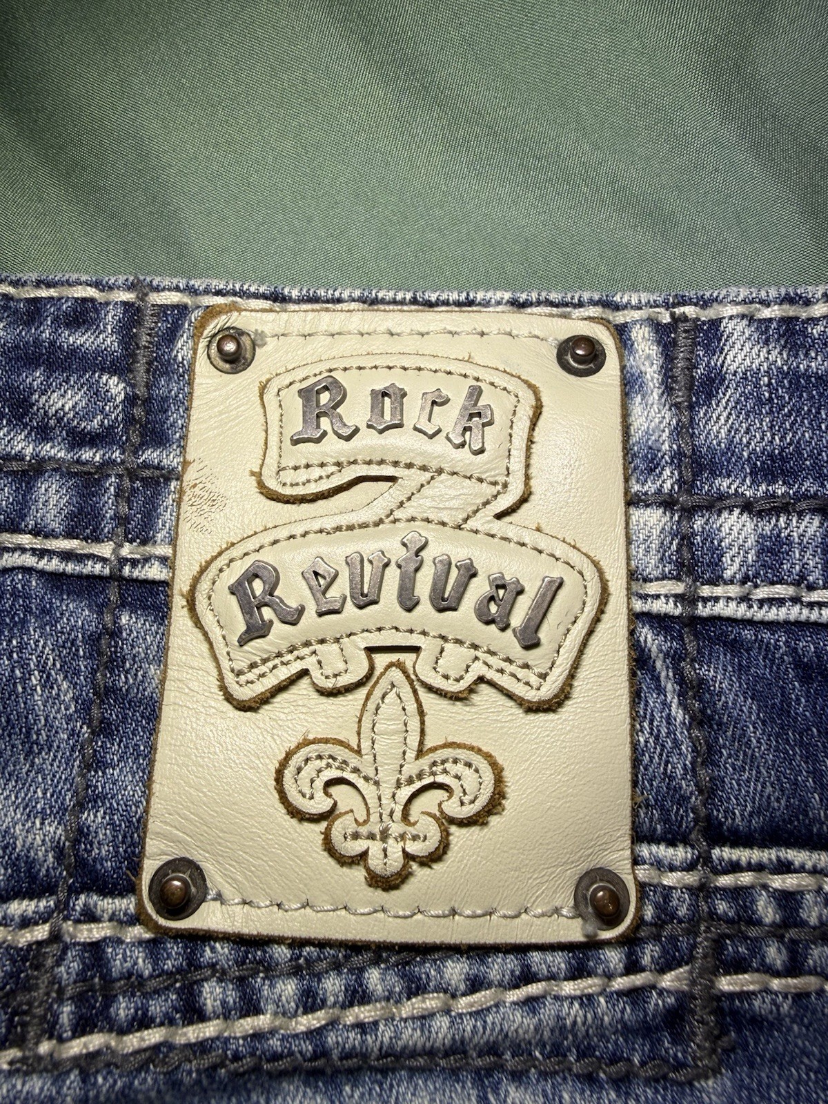 Rock Revival Men’s Straight Fit Denim Jeans 34