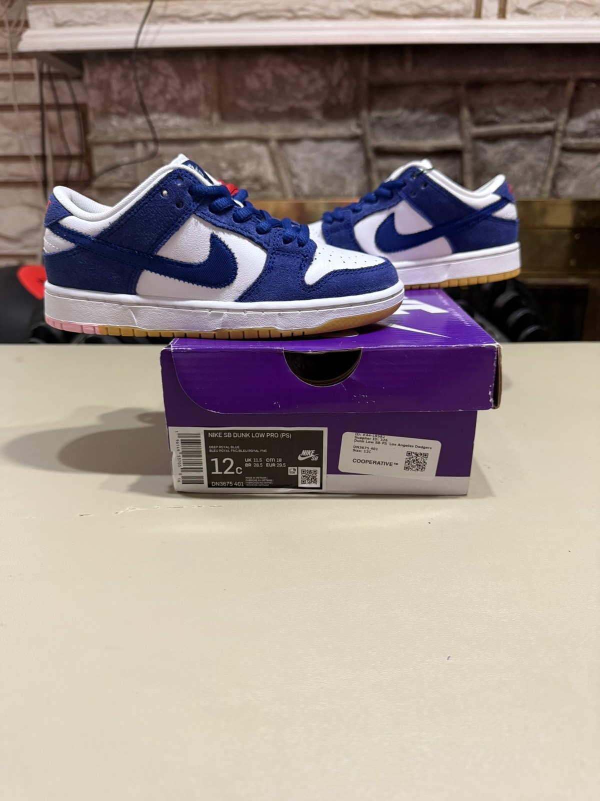 Nike SB Dodgers (PS) Dunk Low size 12c *RARE* preschool kids ⚾️