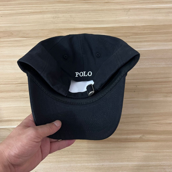 NEW POLO Cotton Chino Adjustable Buckled Strap Curved Brim Ball Cap