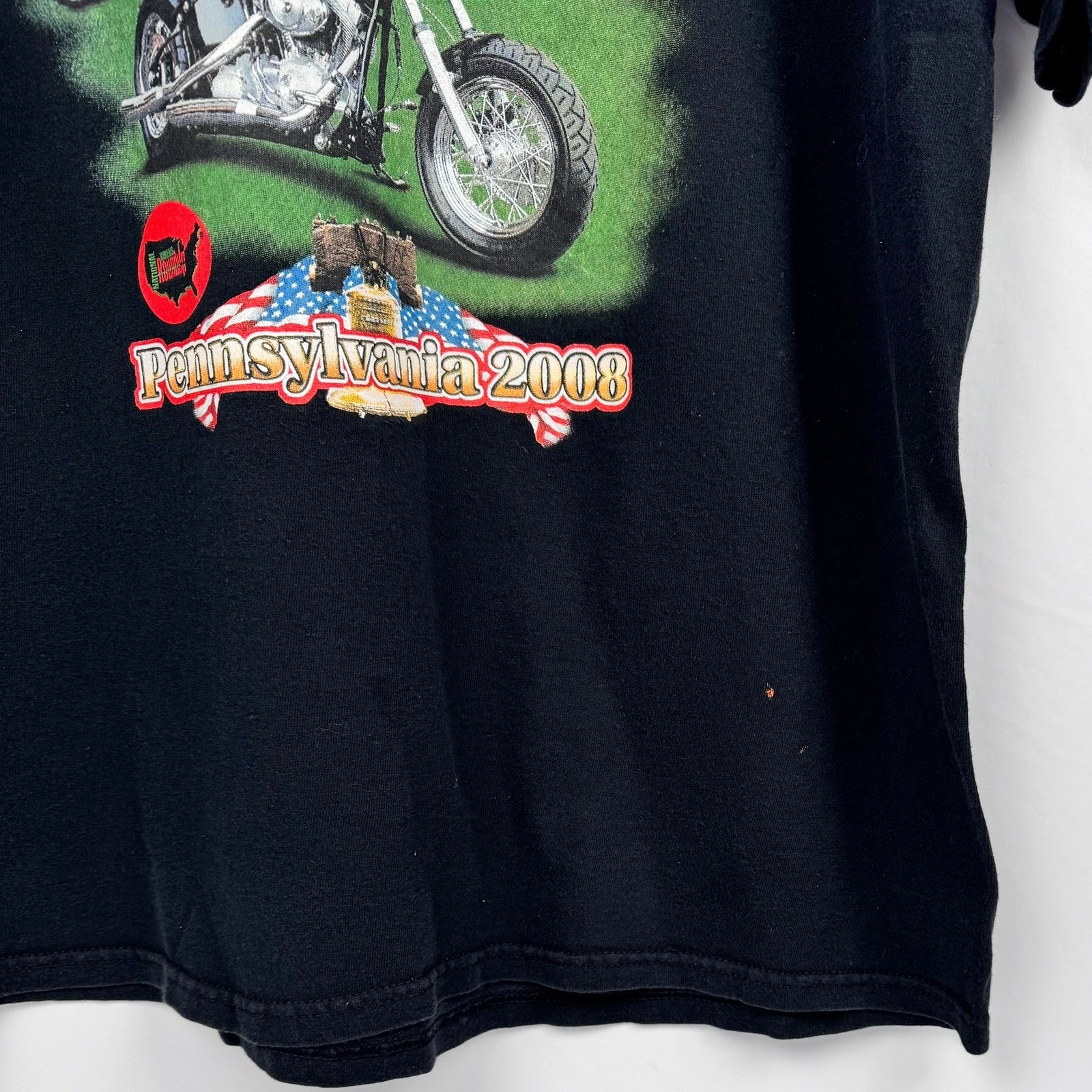 2008 National Bikers Round Up Pennsylvania Black Eagle Graphic B.H. 2XL