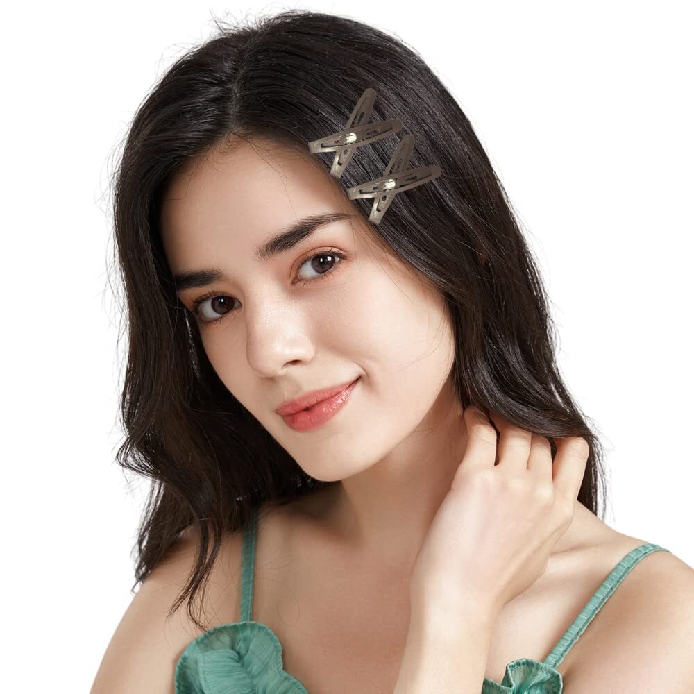 Dofash 12Pcs 6CM/2.36IN Metal Slim Snap Hair Clips Long Hair Barrettes Hair A…