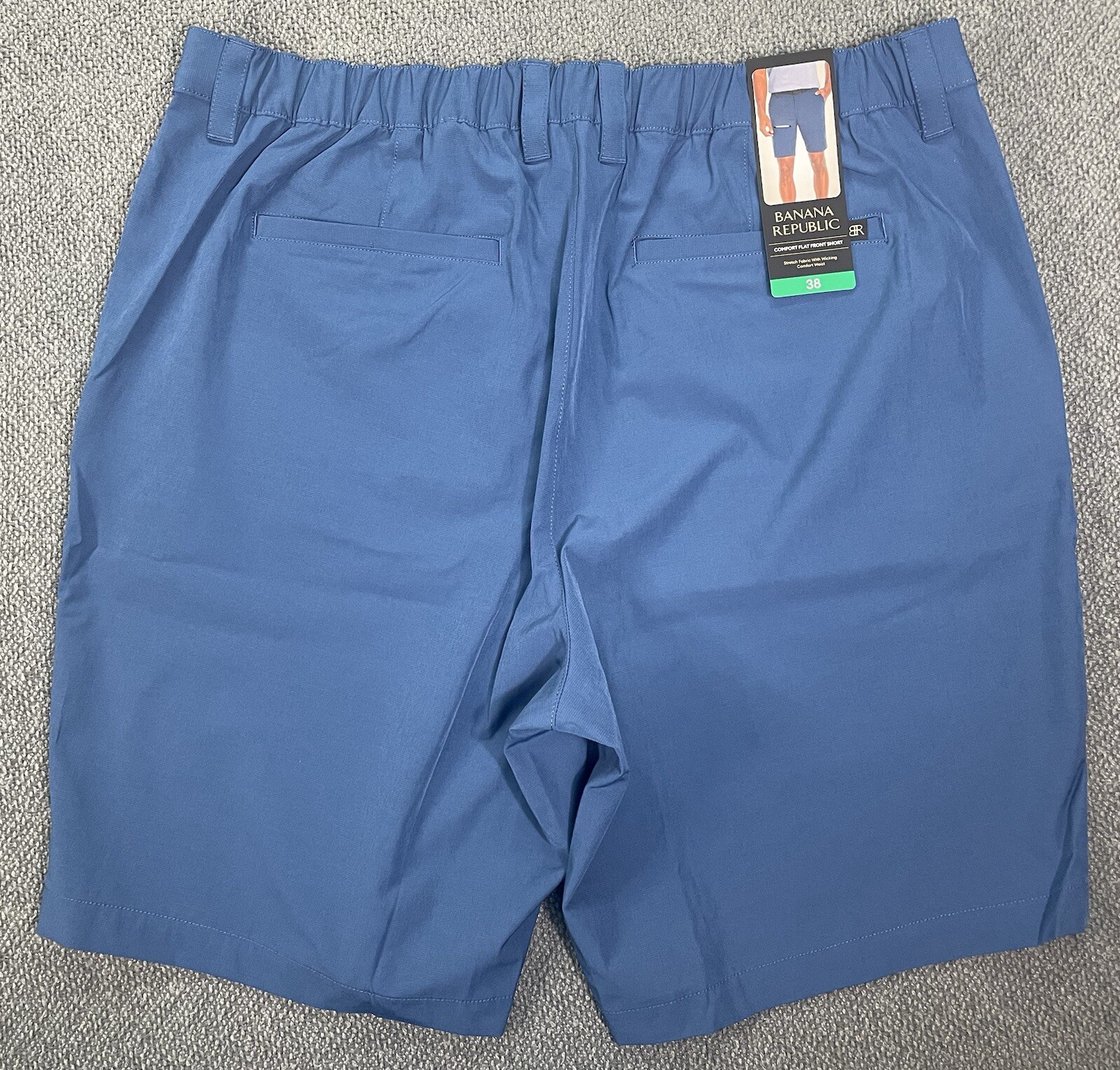 Banana Republic Men’s Comfort Flat Front Short Blue Black Gray NWT