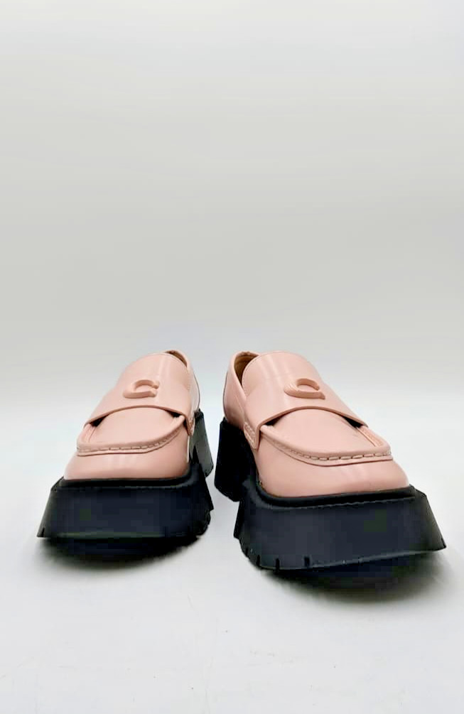 Coach Leah Platform Pink Leather Shoes Size 8 Women