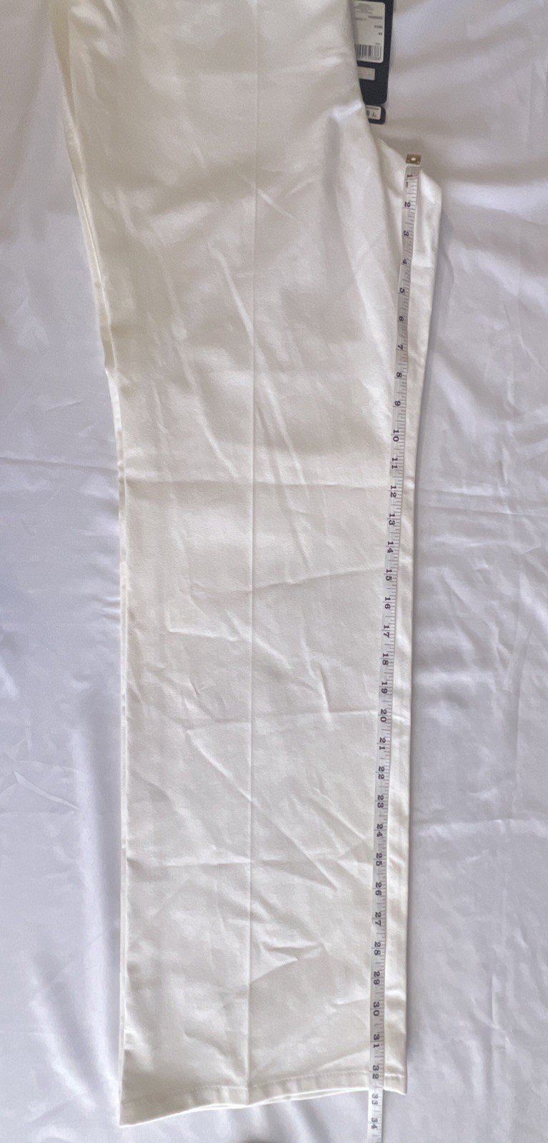 ESCADA Lime White Trousers Pants Sz 44 US 14 NWOT Luxury Gold Button Bold Modern