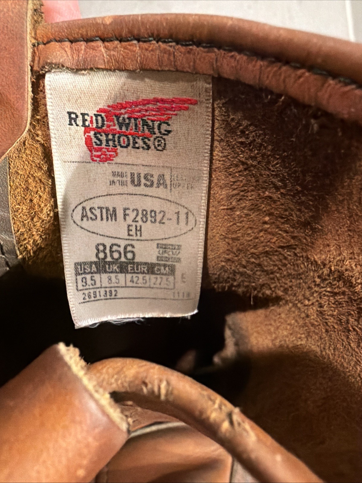 Red Wing Men’s Pecos 866 Size 9.5E