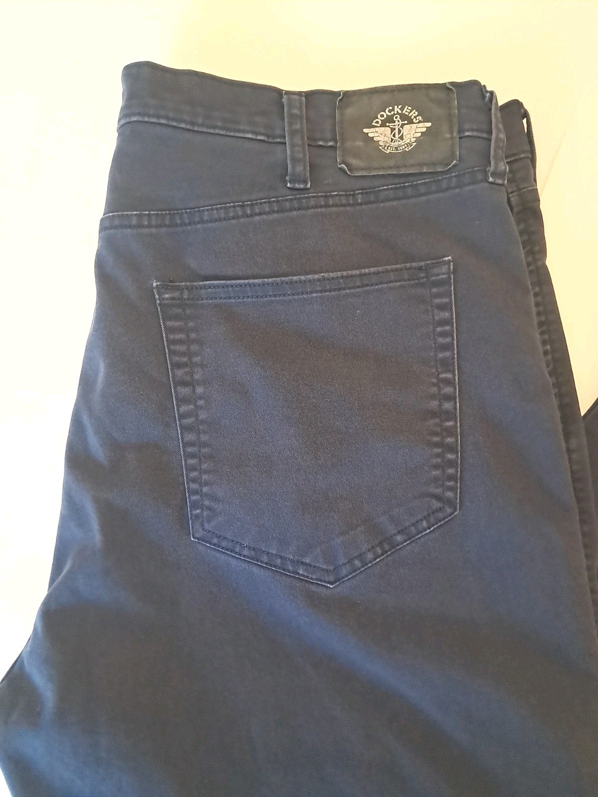 Dockers Jeans Mens Sz 38×30 Blue Flex Denim Cotton Blend Straight Fit Jean Pants