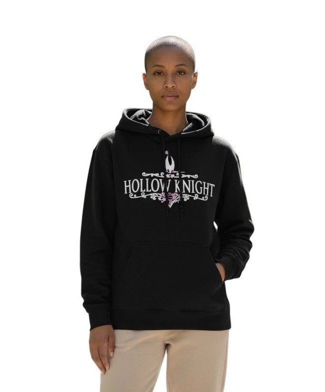 Hollow Knight Hoodie, Unisex SZ M Retro Gaming Indie Game Black Sweatshirt