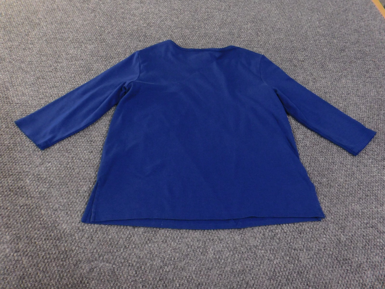 Alfred Dunner top small blue beads rhinestones knit women stretch embellishments