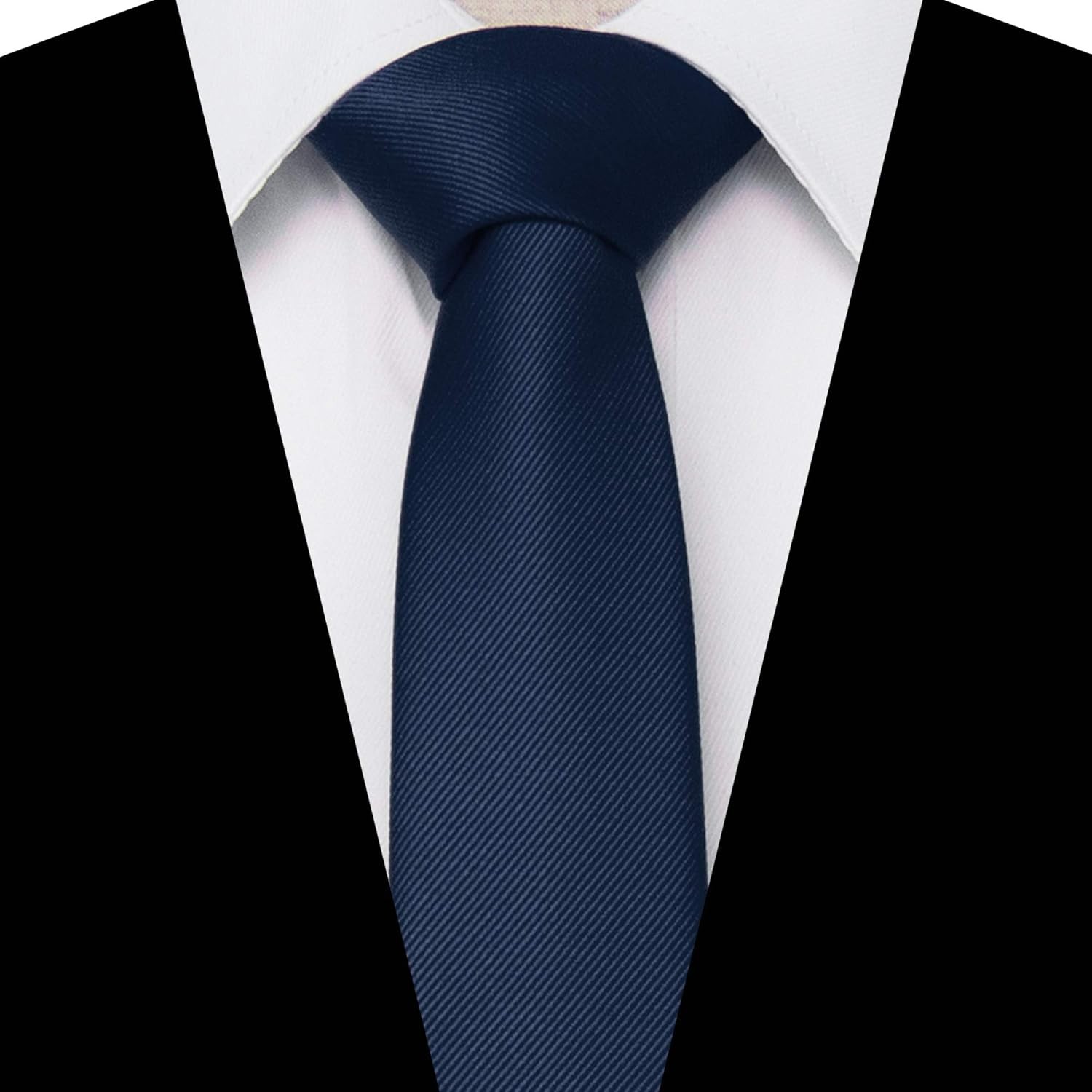 Men’s Solid Color Skinny Slim Necktie 4 Inch Tie for Men Colorful Slim Neckties