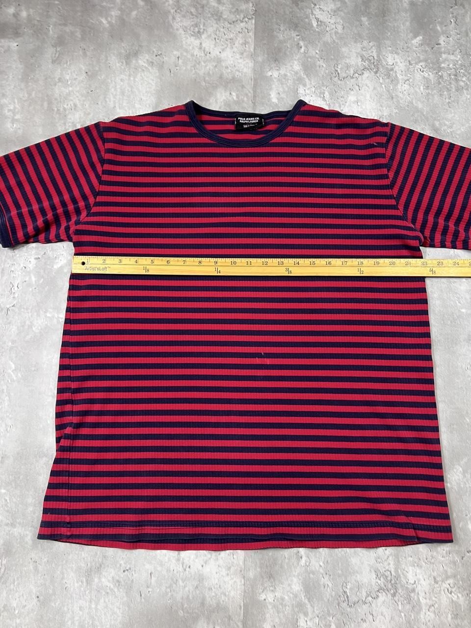 Vintage Striped T Shirt Polo Jeans Co Ralph Lauren Red