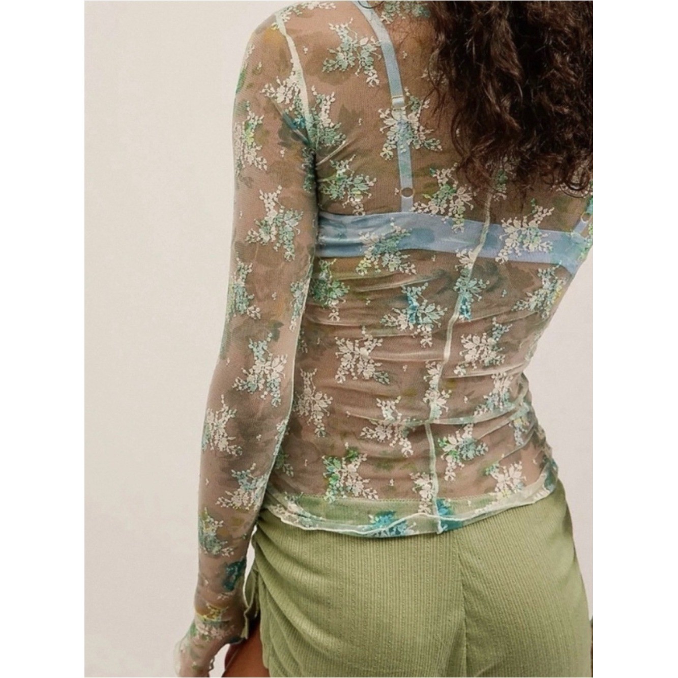 Intimately Free People Lace Fairy Whimsigoth mesh layering top Lady Lux Large