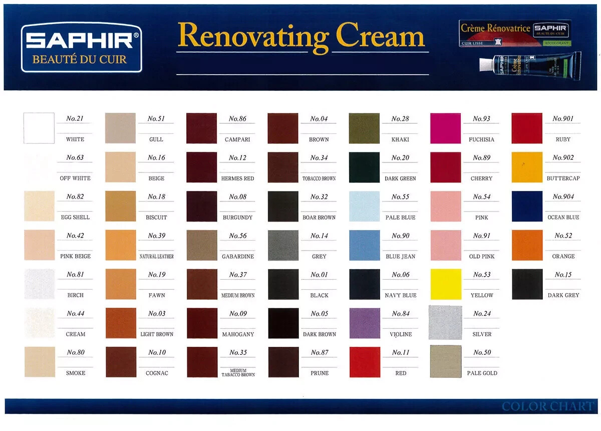 SAPHIR RENOVATING CREAM BLACK #01 25ml Tube ** BEST VALUE & DELIVERY **