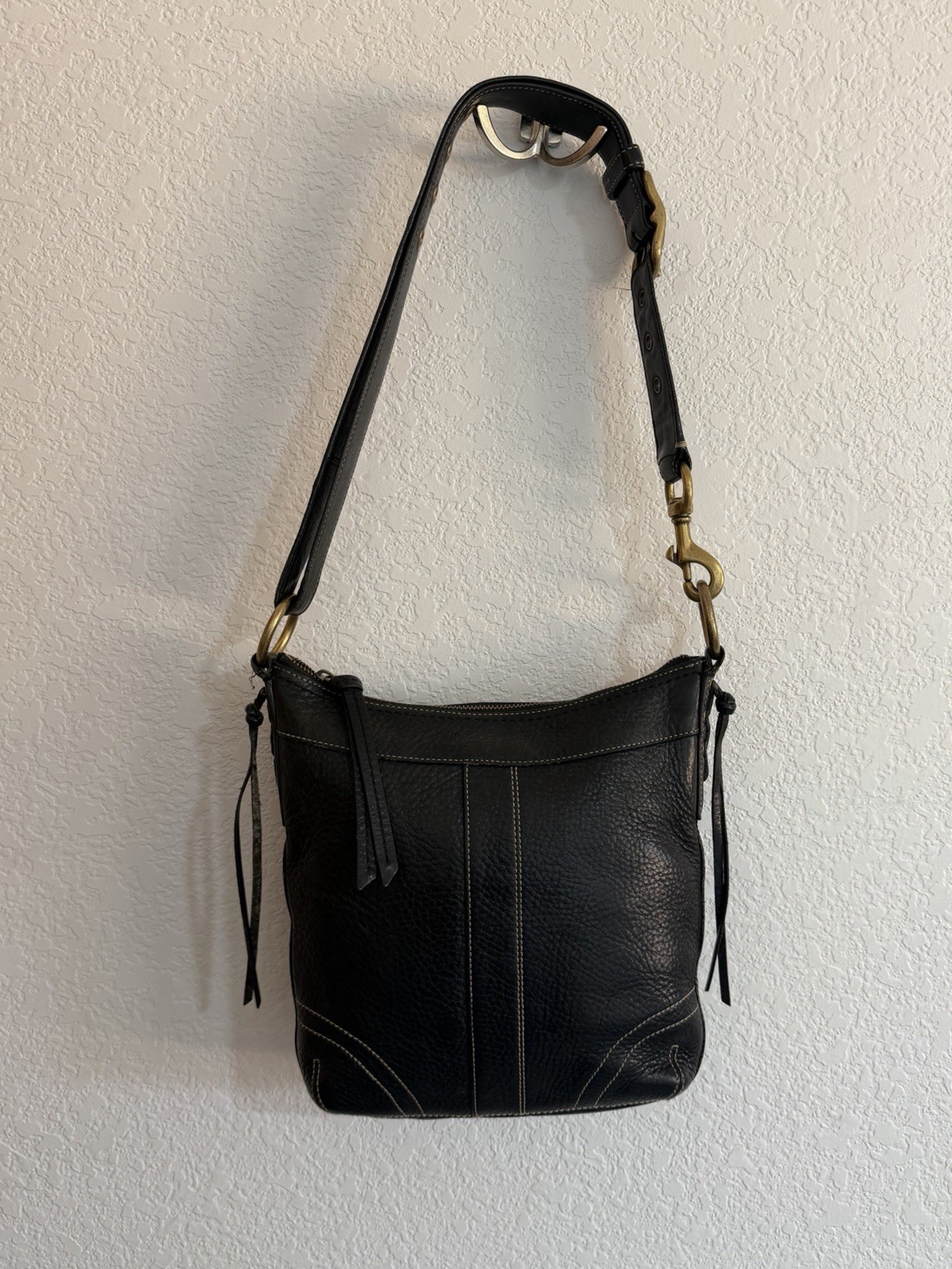 Coach Black Bleecker Laced Slim Duffel