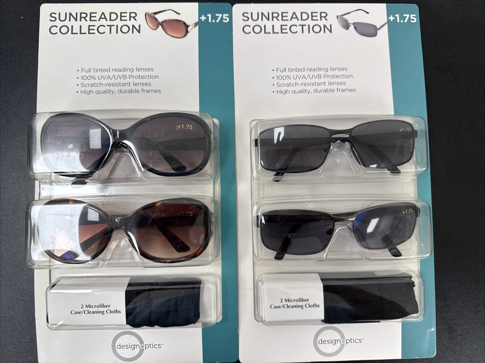 Bundle Of 2 Designoptics Sunreaders Collection +1.75
