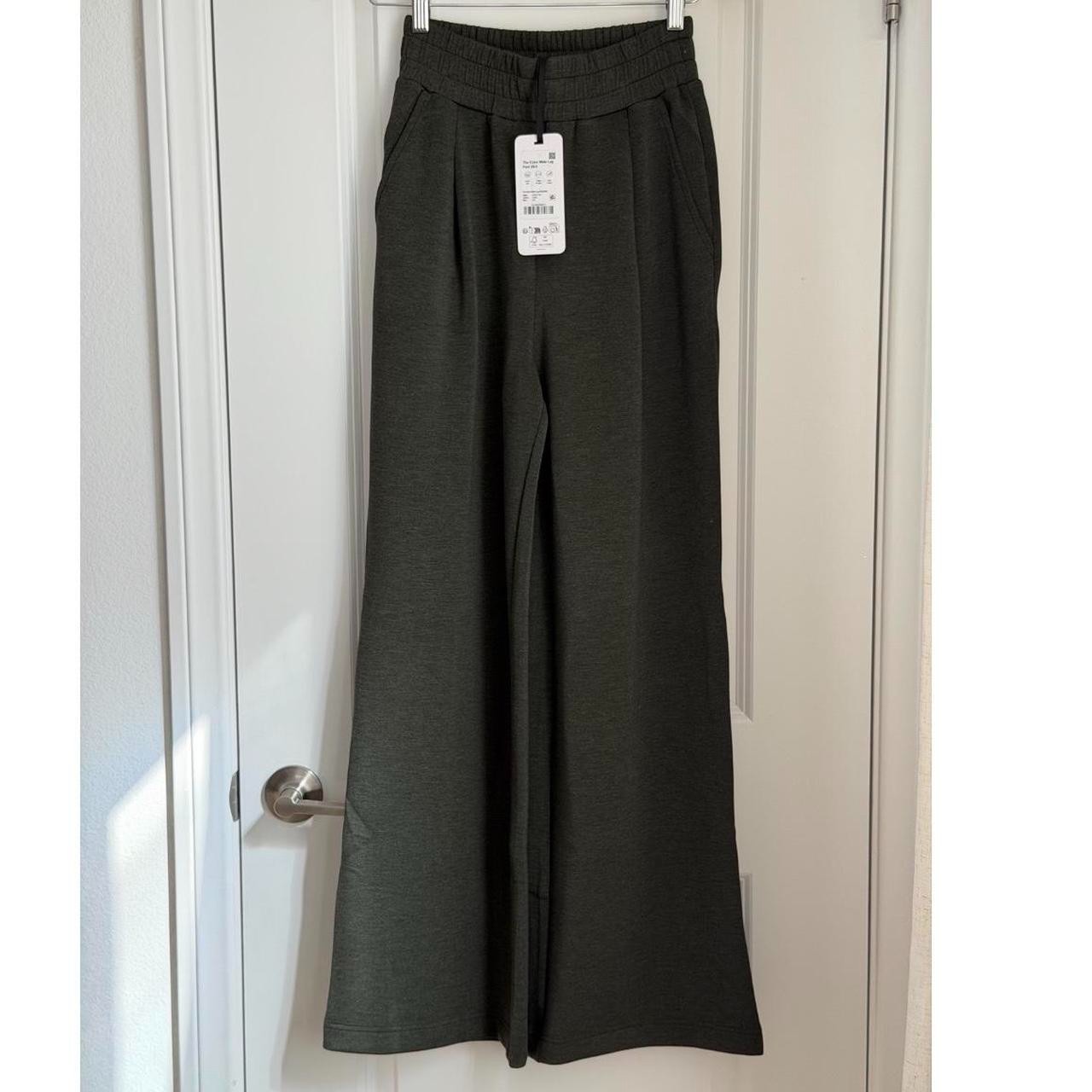 Varley The Extra Wide Leg Pant 29.5″ in Olive Marl, Size XXS