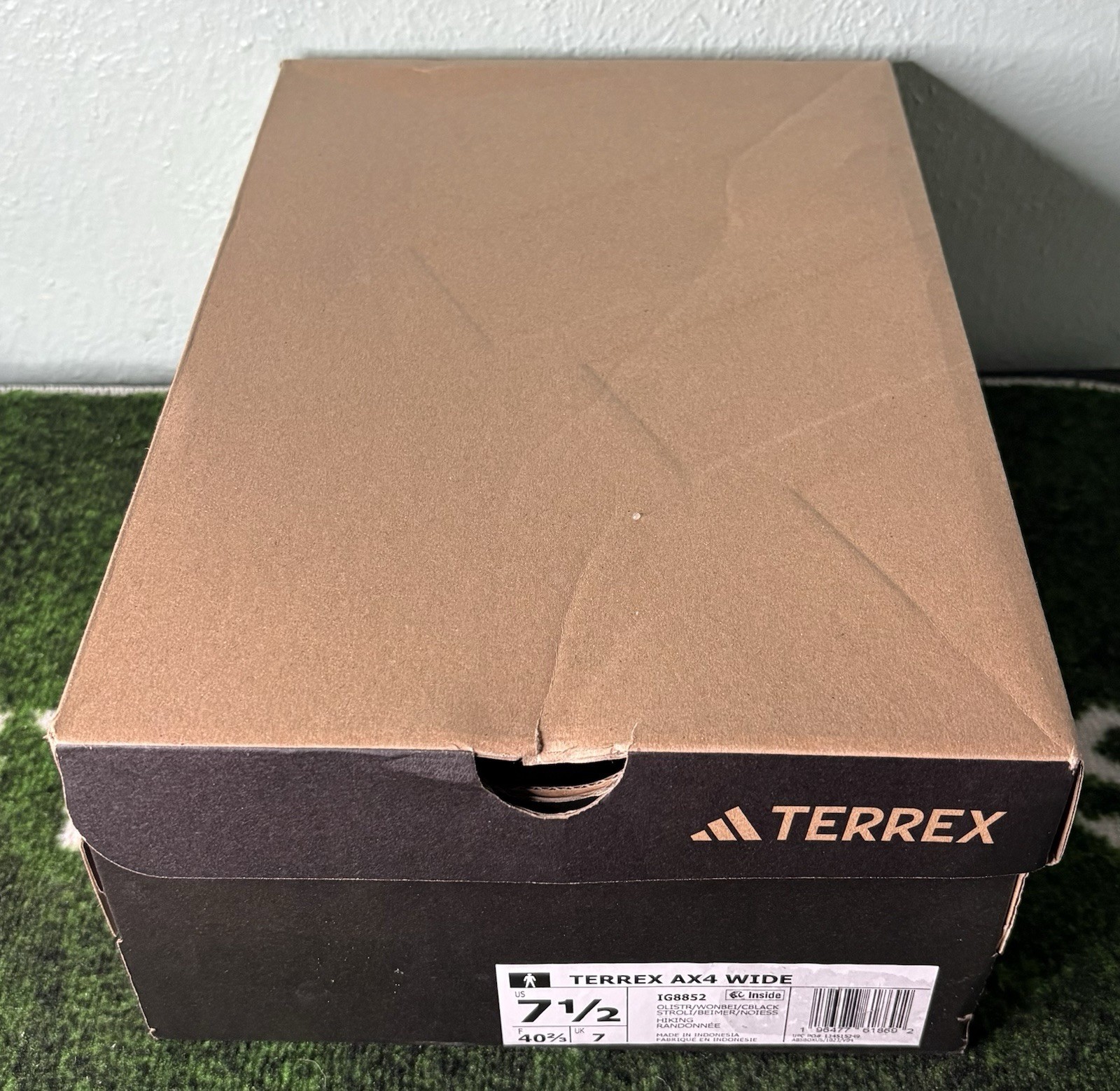 US Men’s 7.5 Wide – Adidas TERREX AX4 “Olive Strata Core Black” IG8852, Hiking