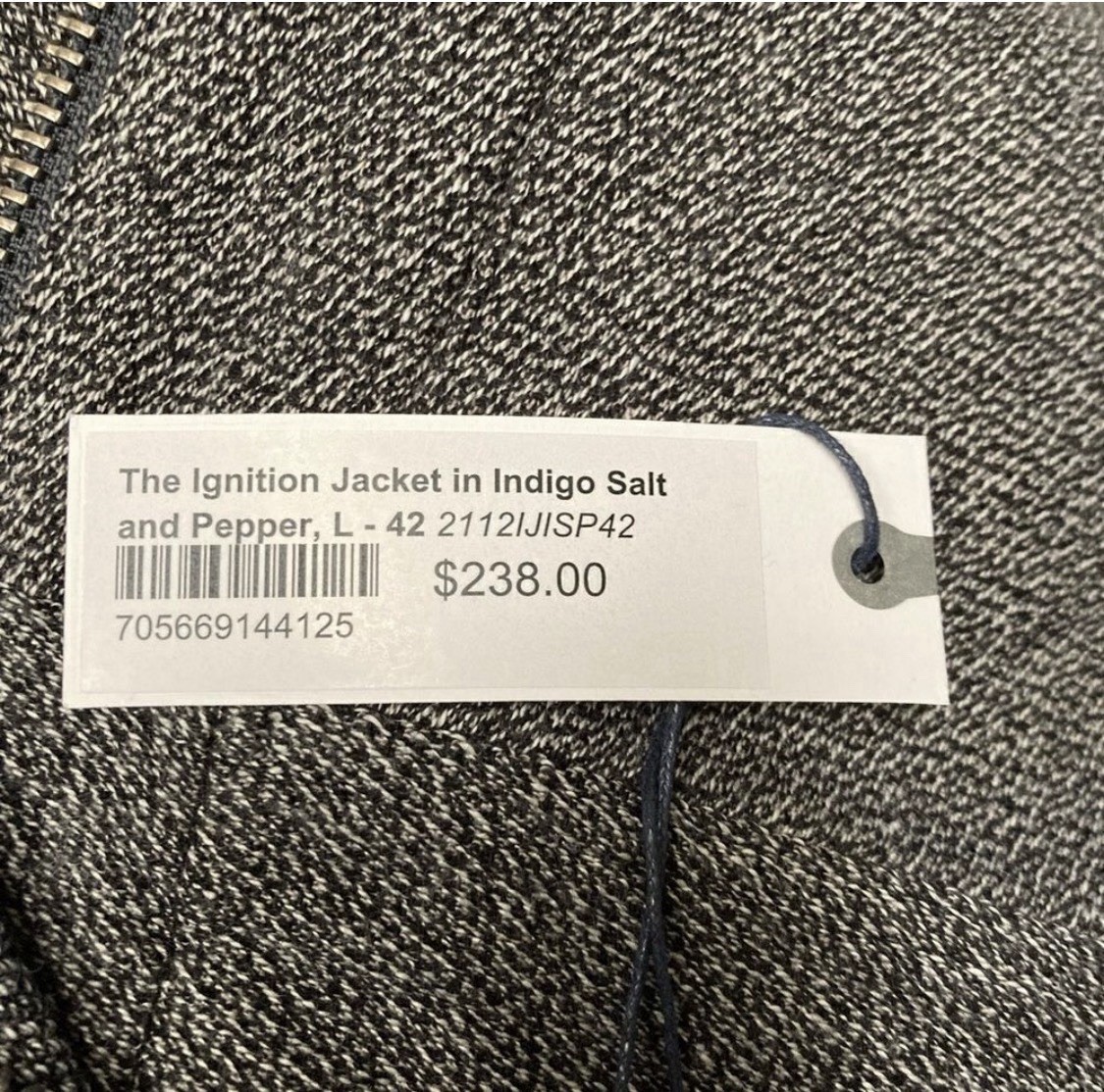 Taylor Stitch The Ignition Jacket Indigo Salt & Pepper full zip chore jacket L
