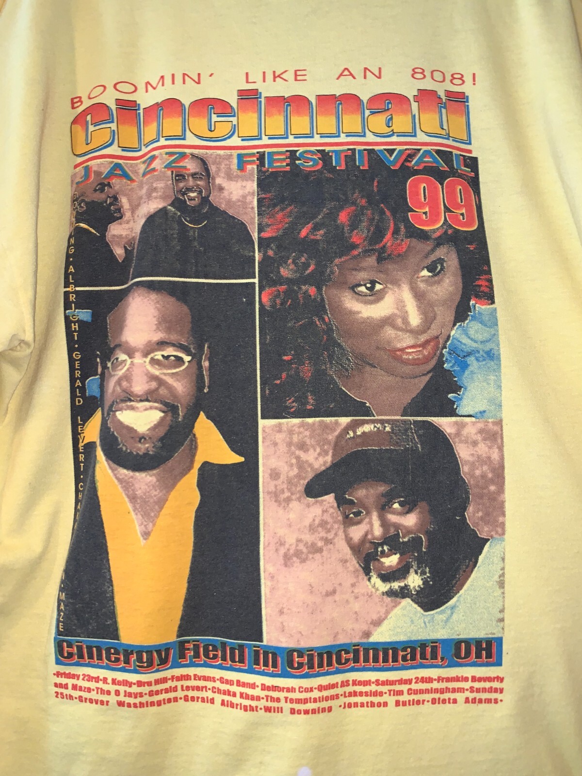 VINTAGE 1999 R. KELLY DRU HILL FAITH EVANS SHIRT SIZE XL CHEST 25″ LENGTH 29″