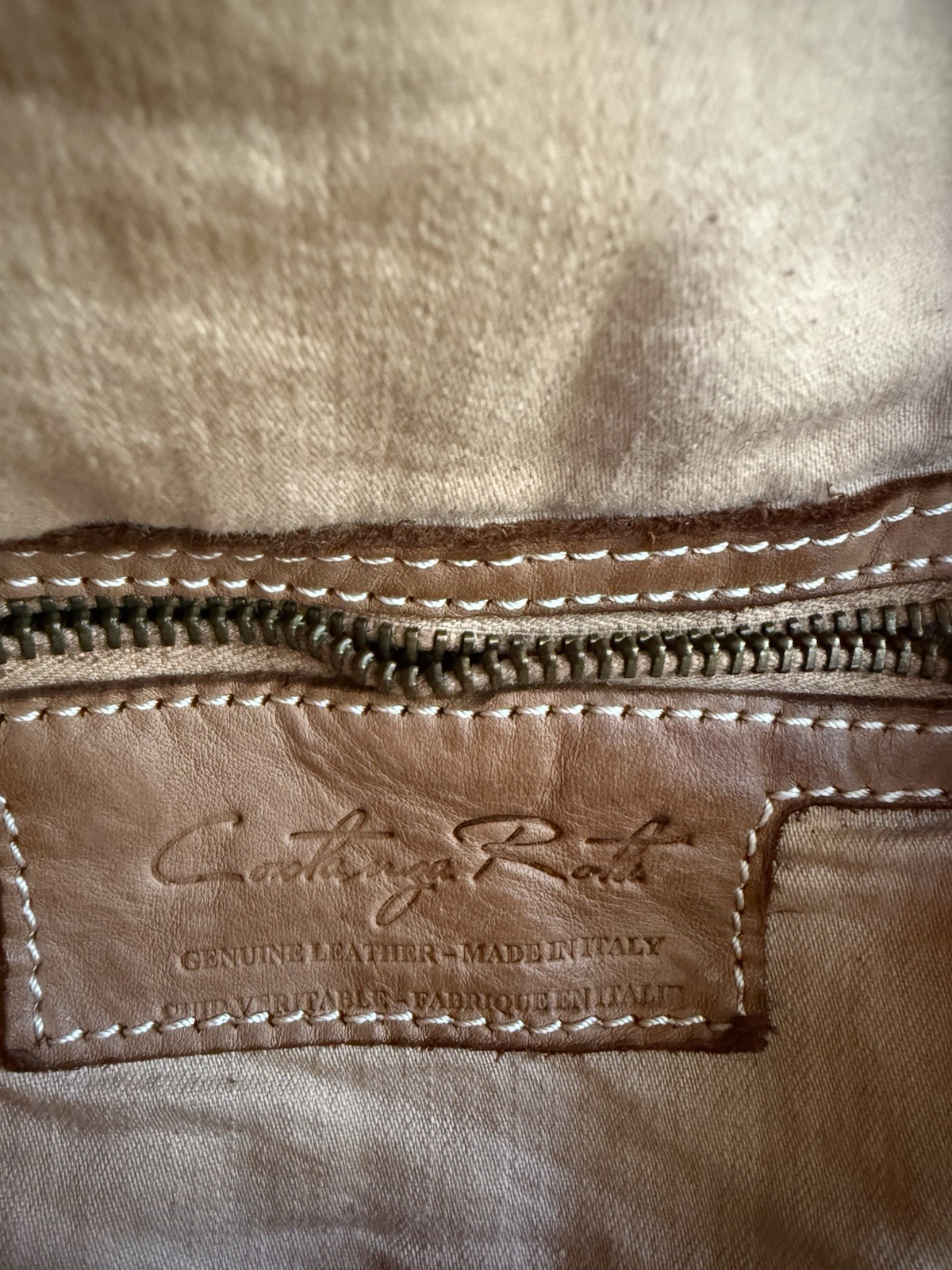 Costanza Rota Brown Genuine Leather Backpack Made In Italy