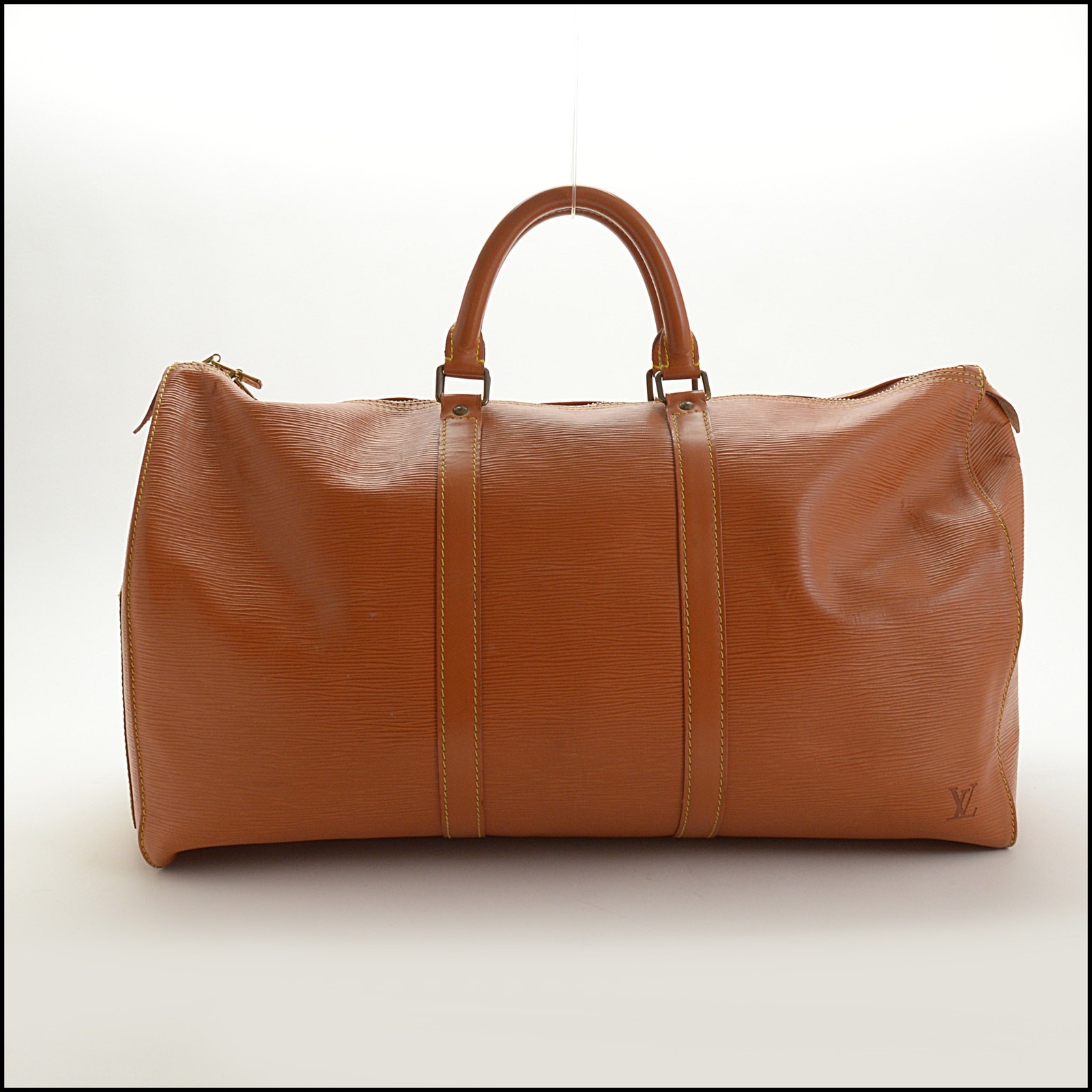 RDC15024 LOUIS VUITTON ’91 Gold Tan Brown Epi Keepall 50 Travel Bag