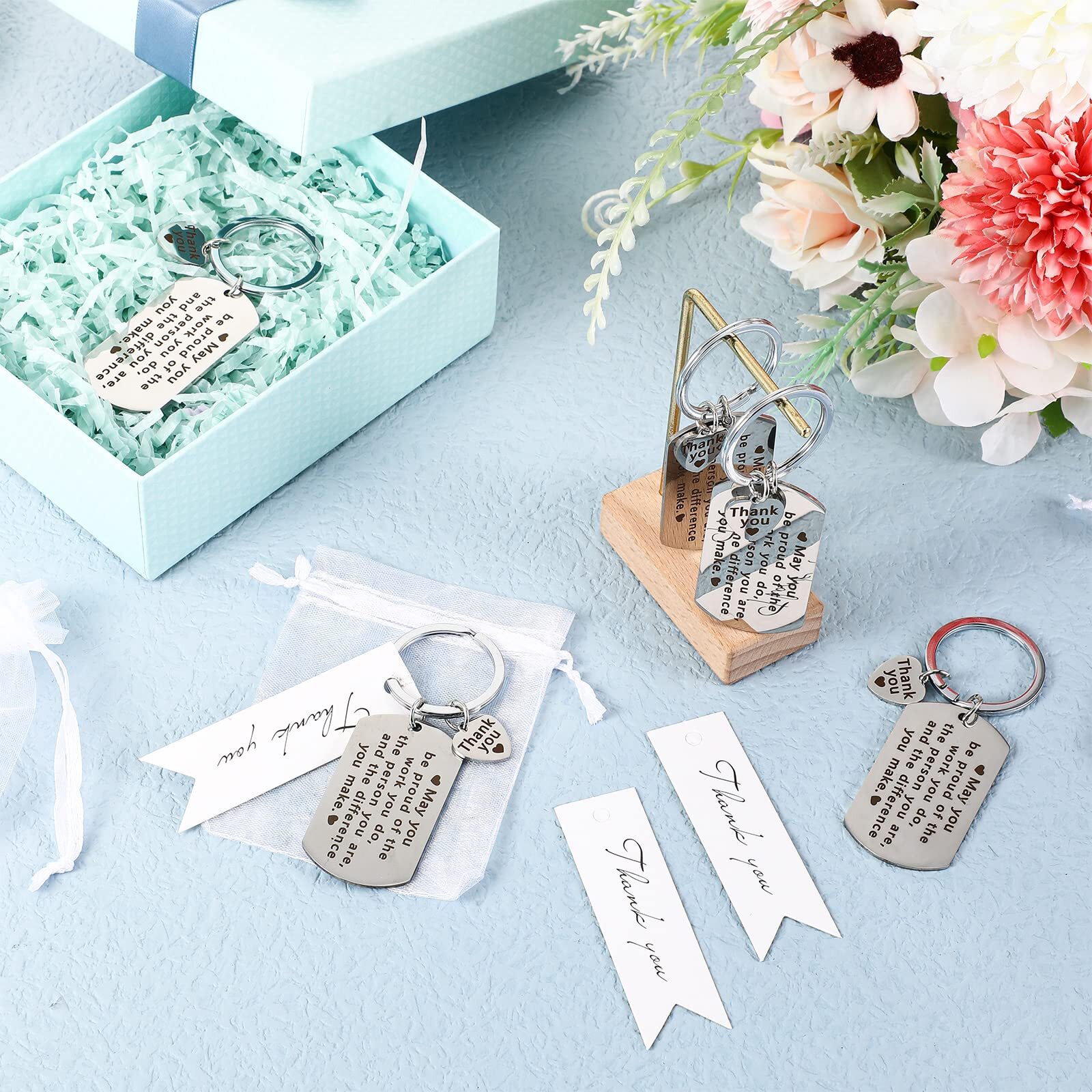 72 Pcs Employee Appreciation Gift Bulk for Coworker Thank You Gifts Keychains…