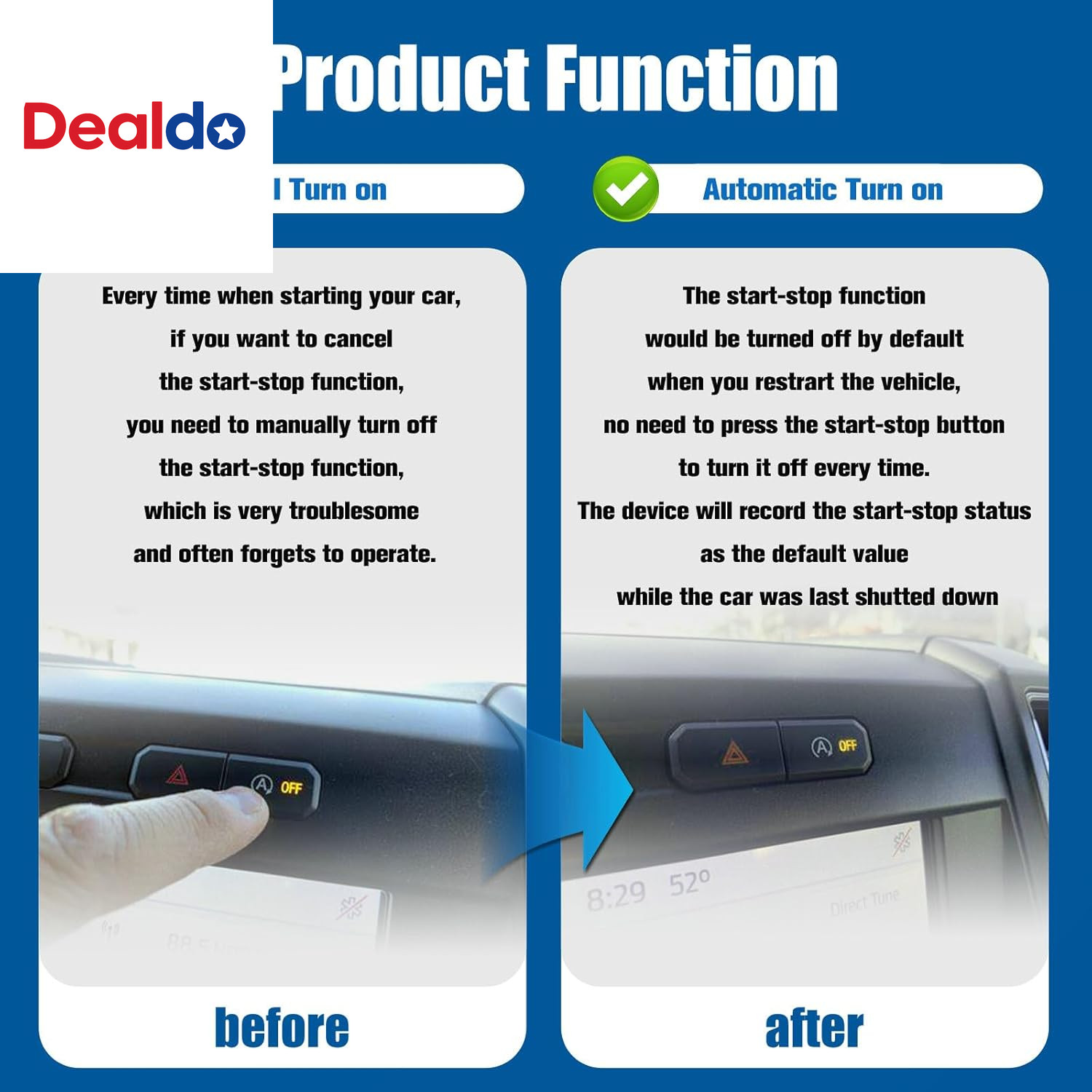 Auto Start Stop Eliminator Compatible with 2024 2025 Hon.Da Ridgeline and Passpo