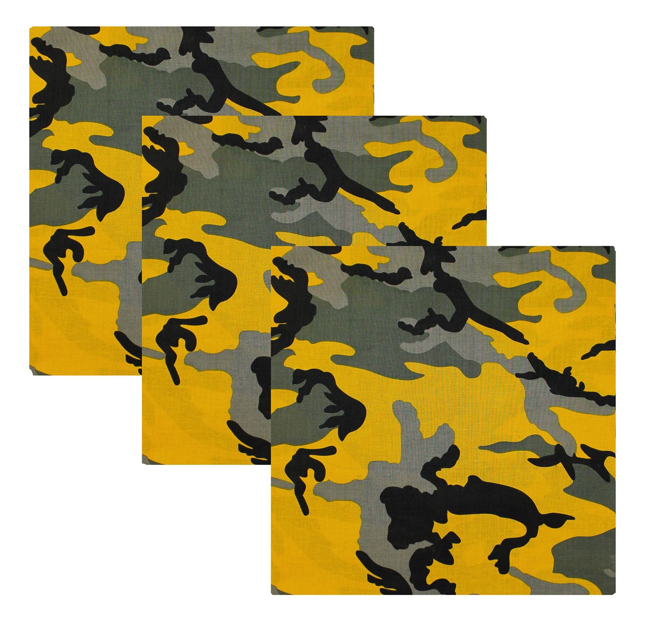 Camouflage Jumbo 27″ Bandana Tactical 100% Cotton Bandanna Head Cover 3Pack