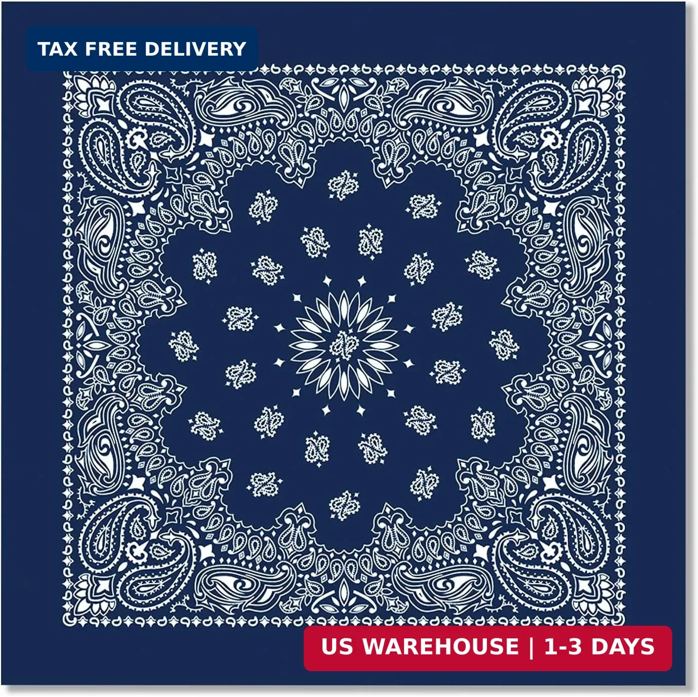 Bycc Bynn Large 27×27 Inch Bandana – 4 Pack 100% Cotton Bandanas for Men & Women