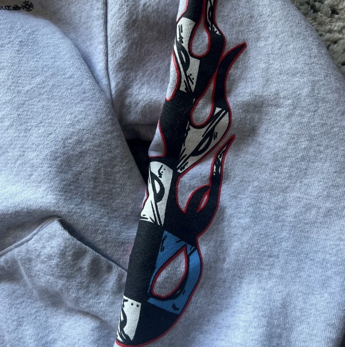Chrome Hearts Matty Boy Flame Floral Sleeves Hoodie