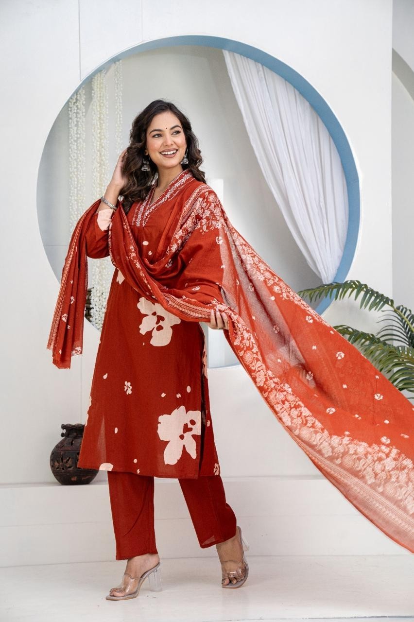 Plus Size Stitched Kurta Palazzo Dupatta Set, Women’s Pakistani Salwar Kameez