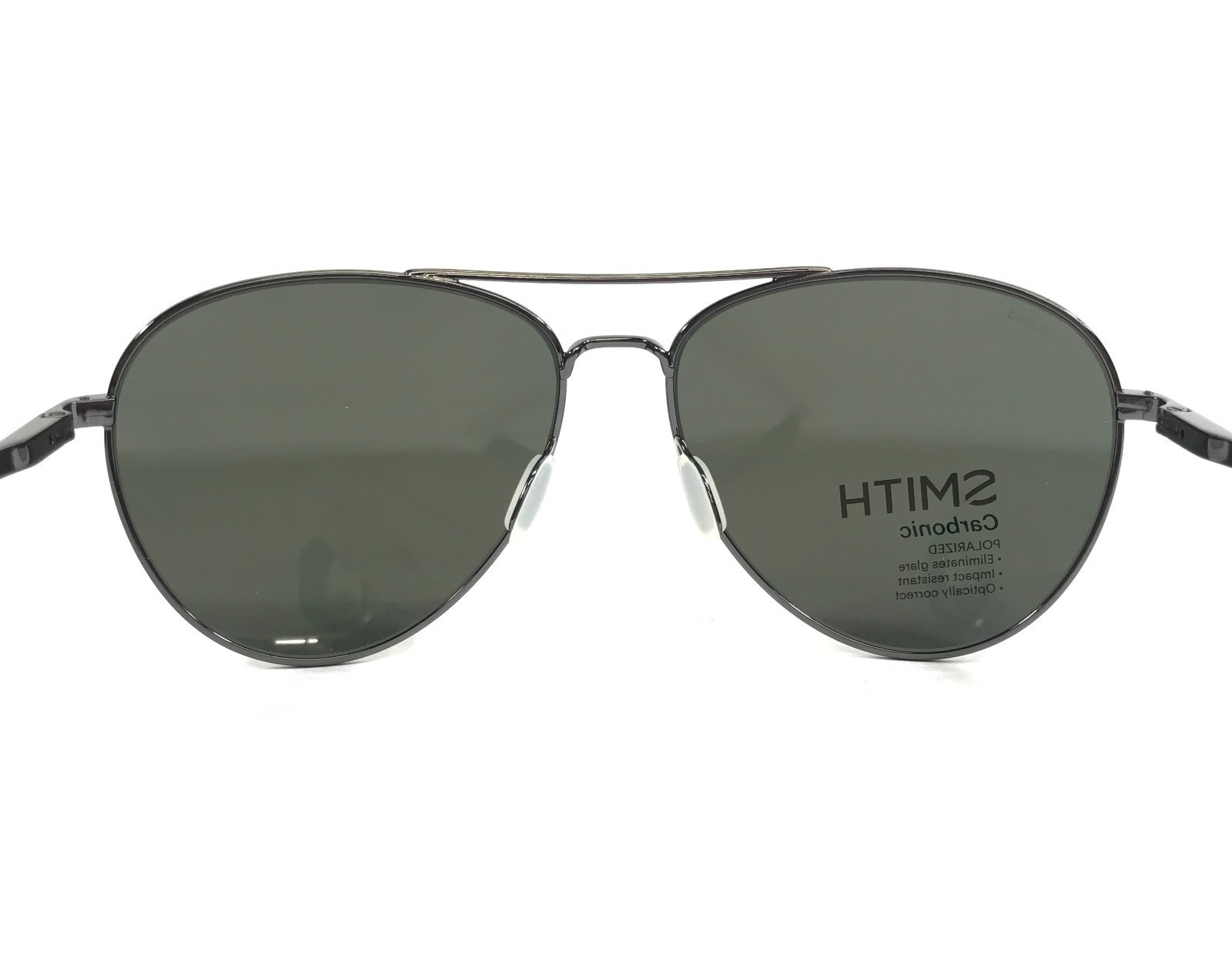 Smith Sunglasses Layback KJ1 X5 Gunmetal Frames with Dark Green Polarized Lenses