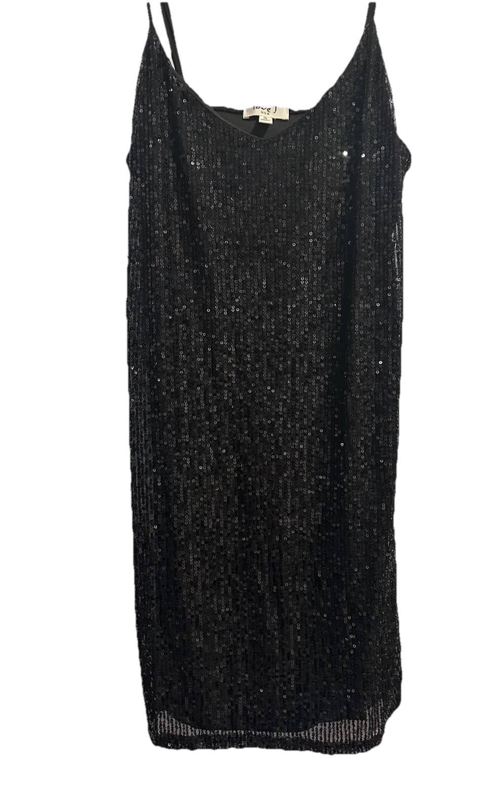 Fashion nova by Love J. Shimmering black sequin bodycon dress