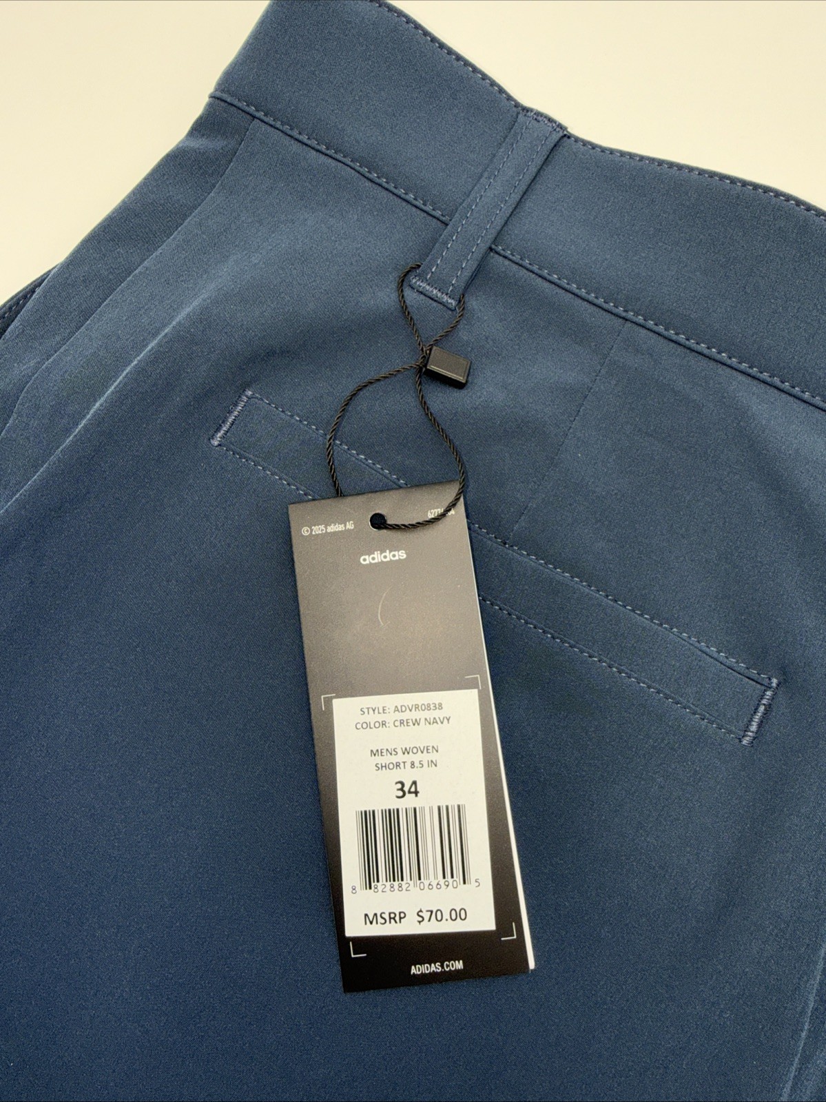 $70 Adidas Men’s Golf Ultimate 365 Golf Shorts 8.5″ – Crew Navy- Size: 34W- New