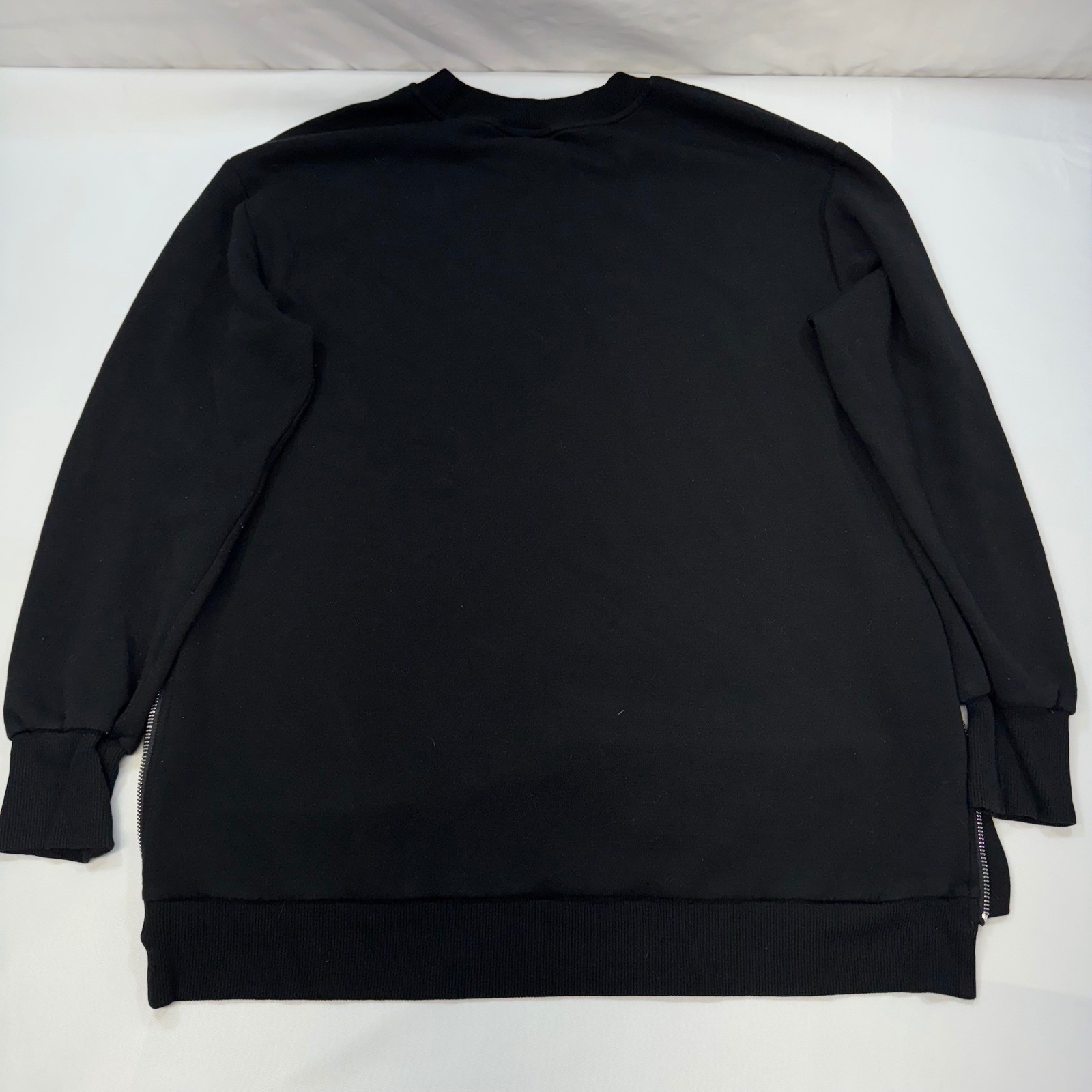 Varley Charter Sweat 2.0 DoubleSoft Black Side Zip Sweatshirt VAR01658 Large