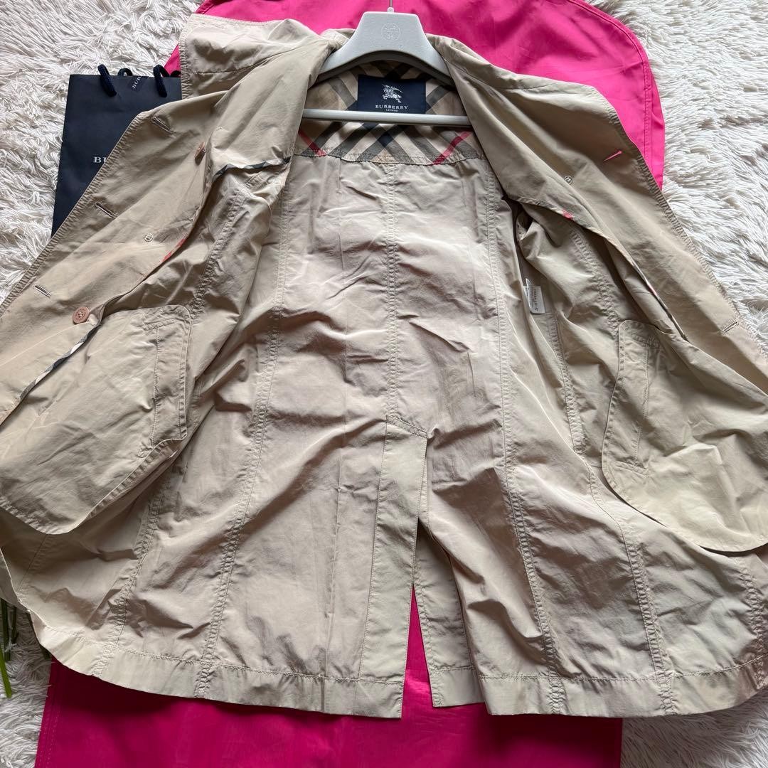 Excellent Condition Burberry London Nylon Trench Coat Beige 38