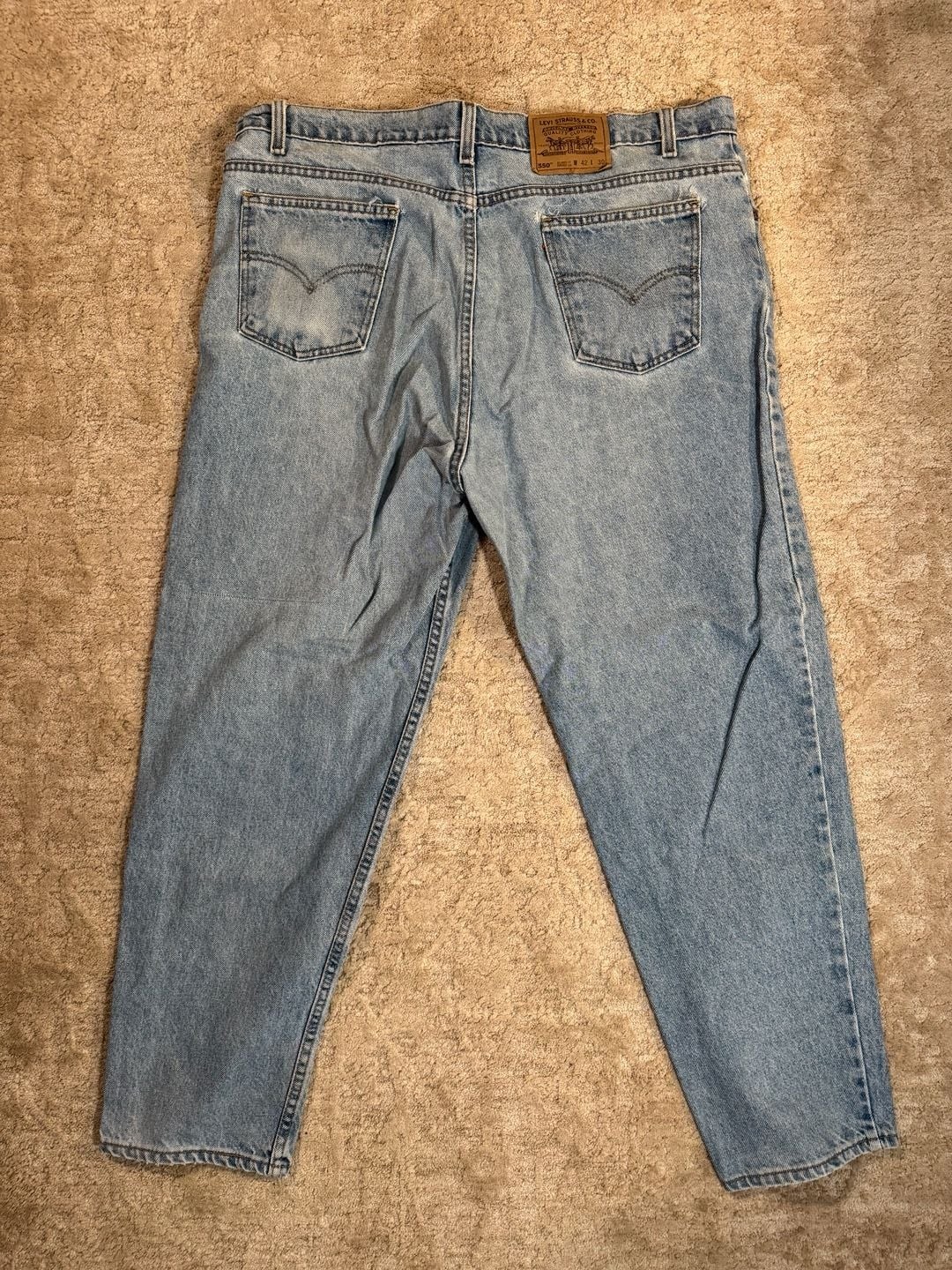 Vintage Levi’s 550 Relaxed Fit Tapered Leg Jeans W42 L30 Made in USA
