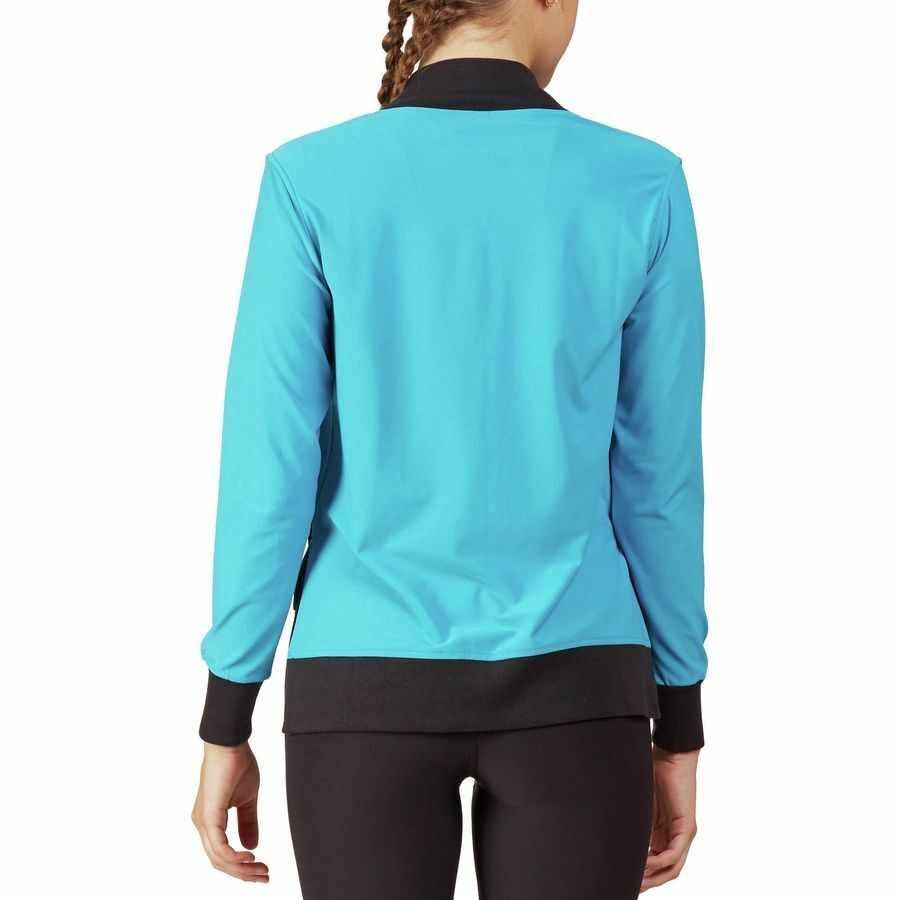 WOMEN size MED Stretch BOMBER JACKET Top RUN Sport FITNESS Yoga ATHLETIC Workout