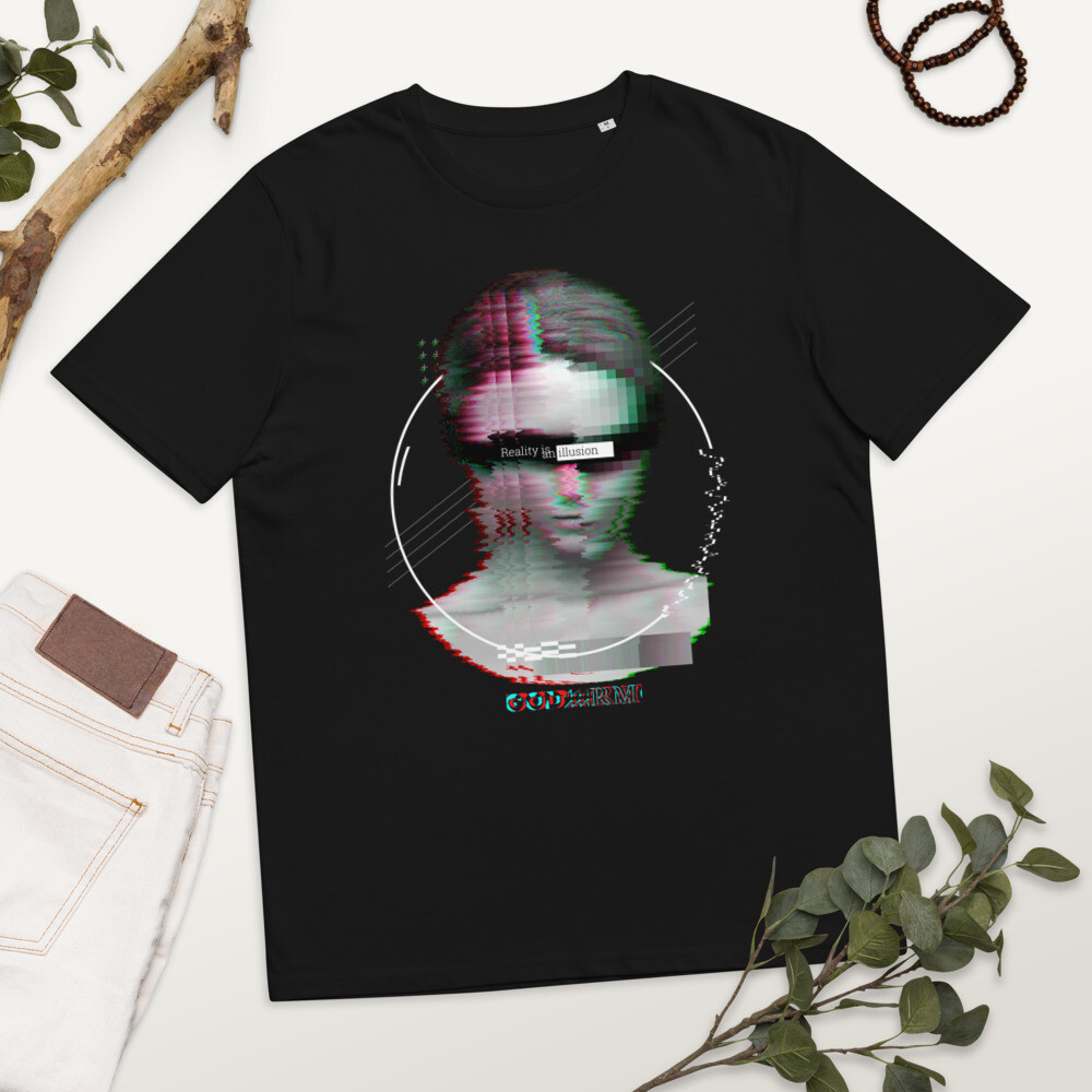 Unisex GODARM Organic Cotton Reality Is An Illusion Shirt | Vaporwave | Glitch |