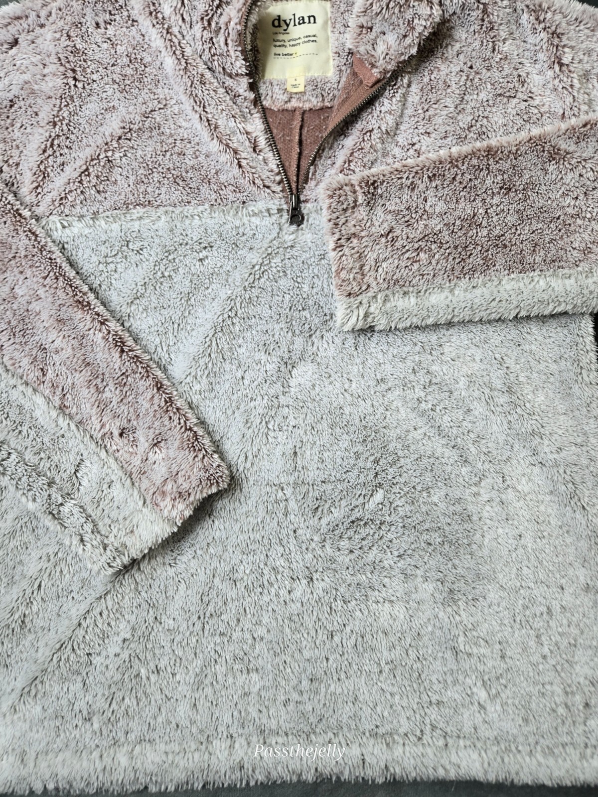 True Grit Sweater Mens Small Sherpa Cozy Dylan American Outdoor USA Colorblock