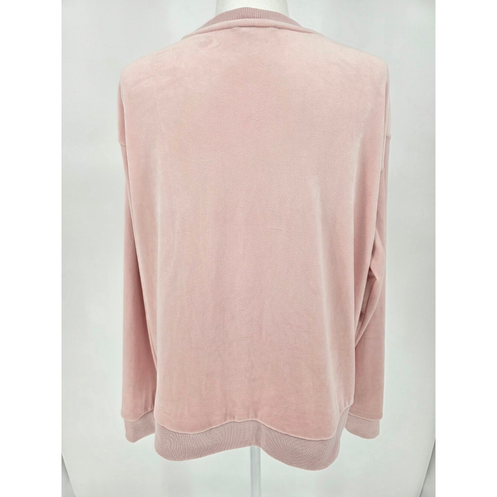 NWT Banana Republic Pink Velour Pullover Sweatshirt XL Soft Lounge